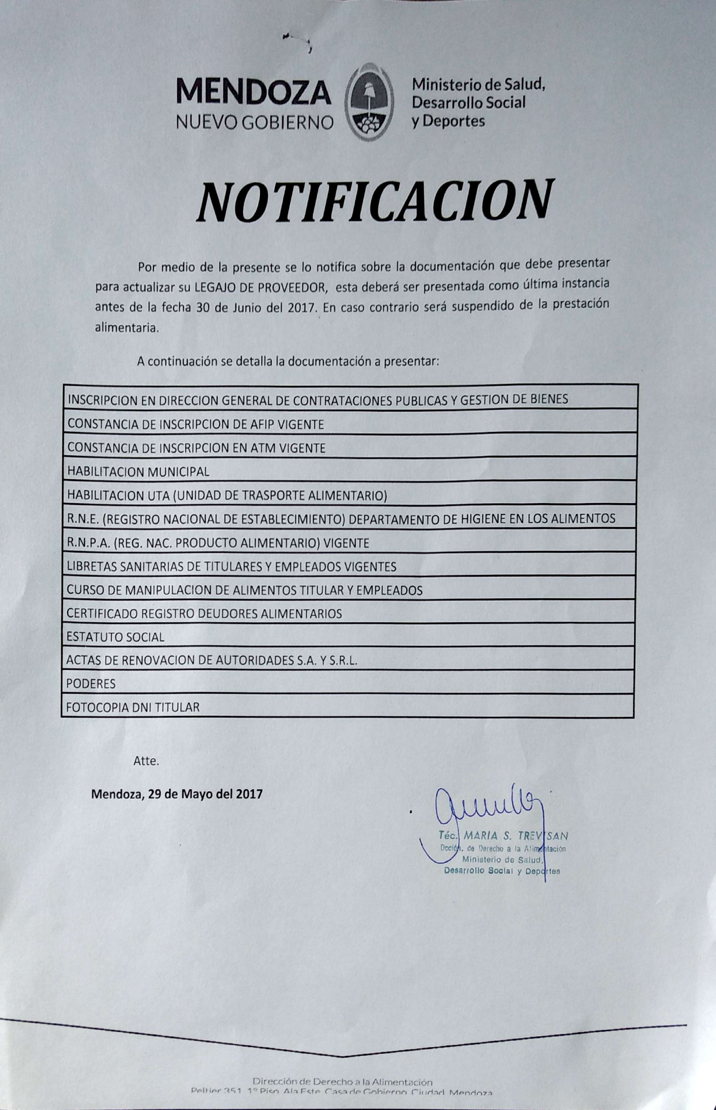 Notificacion Proveedores 2017-05-30