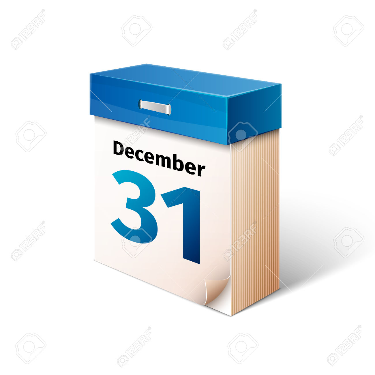blue 3d calendar icon isolated on white