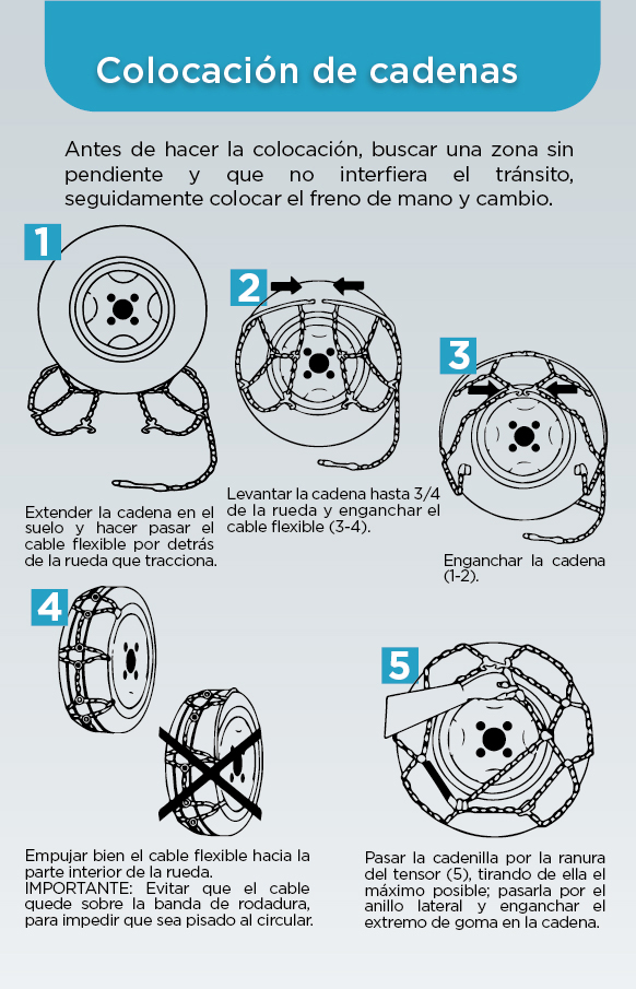 Trastorno Hacer la cama Sui Recomiendan el uso de cadenas en los autos para viajar a alta montaña :  Prensa Gobierno de Mendoza