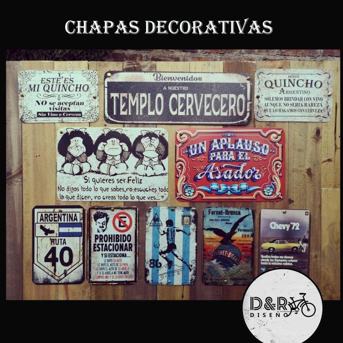 Cartel De Metal Curvado 20x30 Cm - Decoración Para Pared, Con Agujeros De Montaje, Fabricado En Alemania