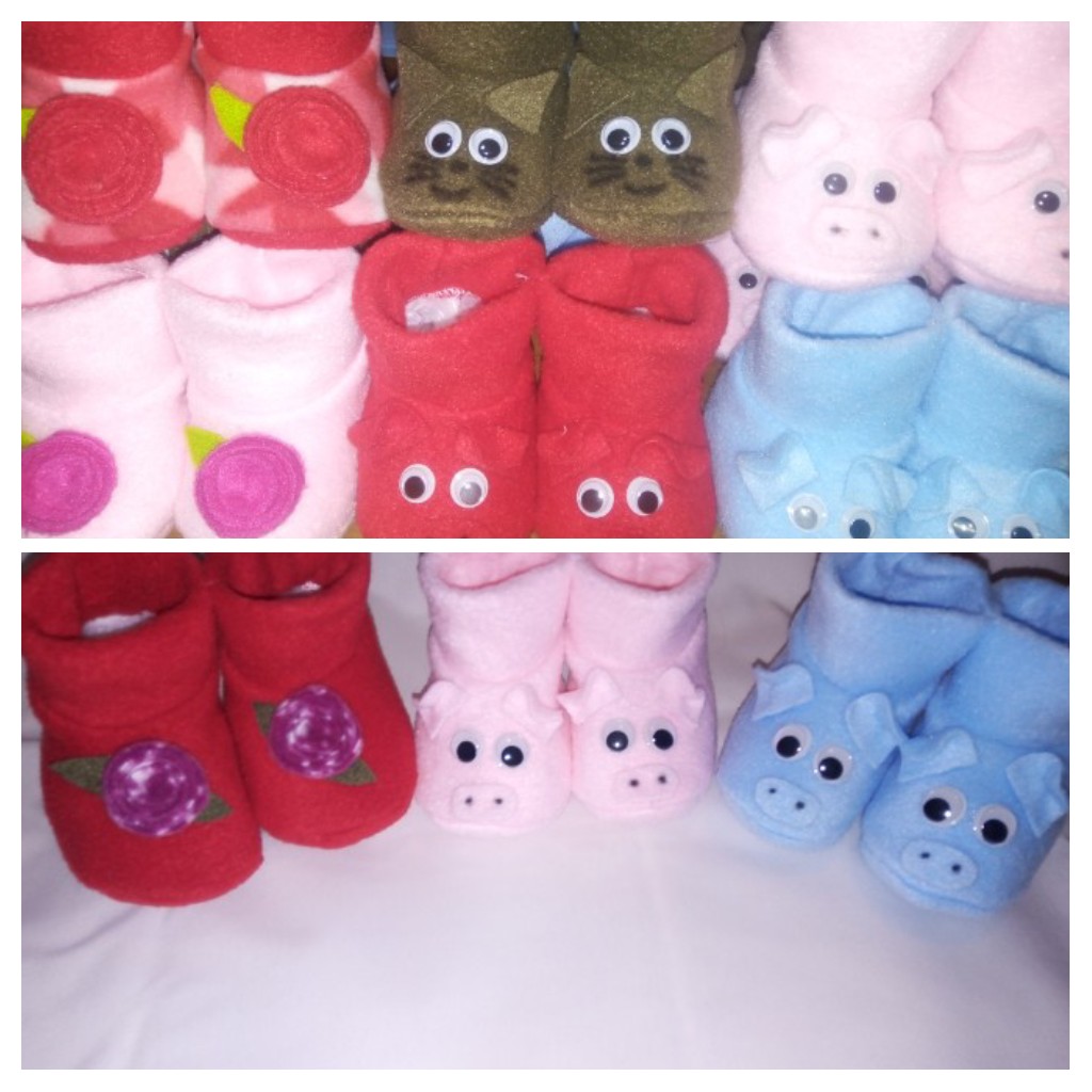 Escarpines de sales tela para bebe