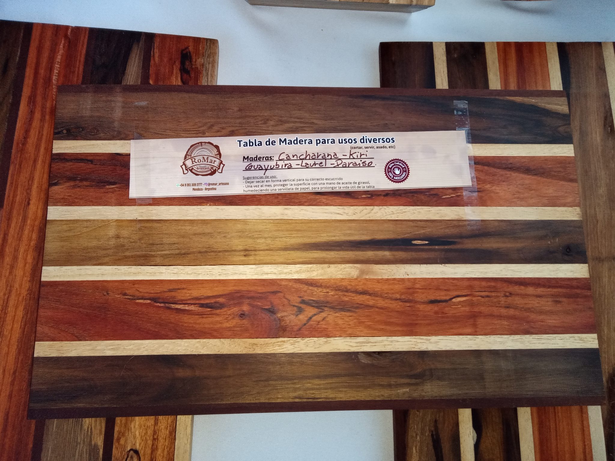 Tablas Originales de Distintas Maderas Catálogo