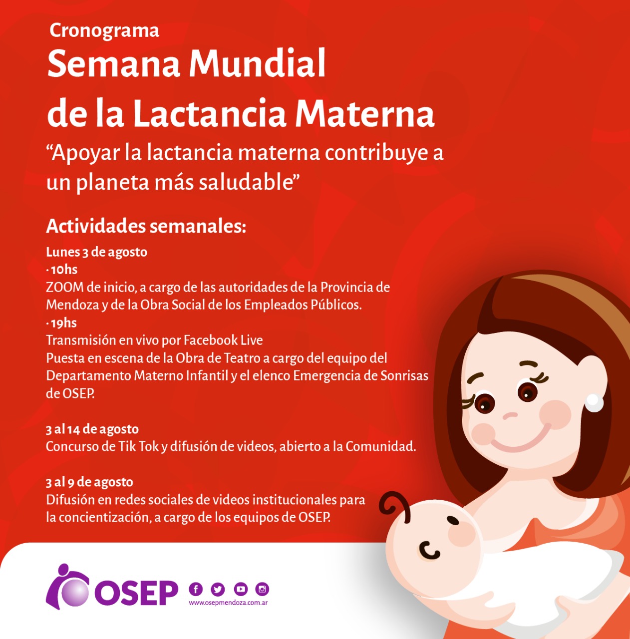 Semana de la Lactancia Materna : Prensa Gobierno de Mendoza