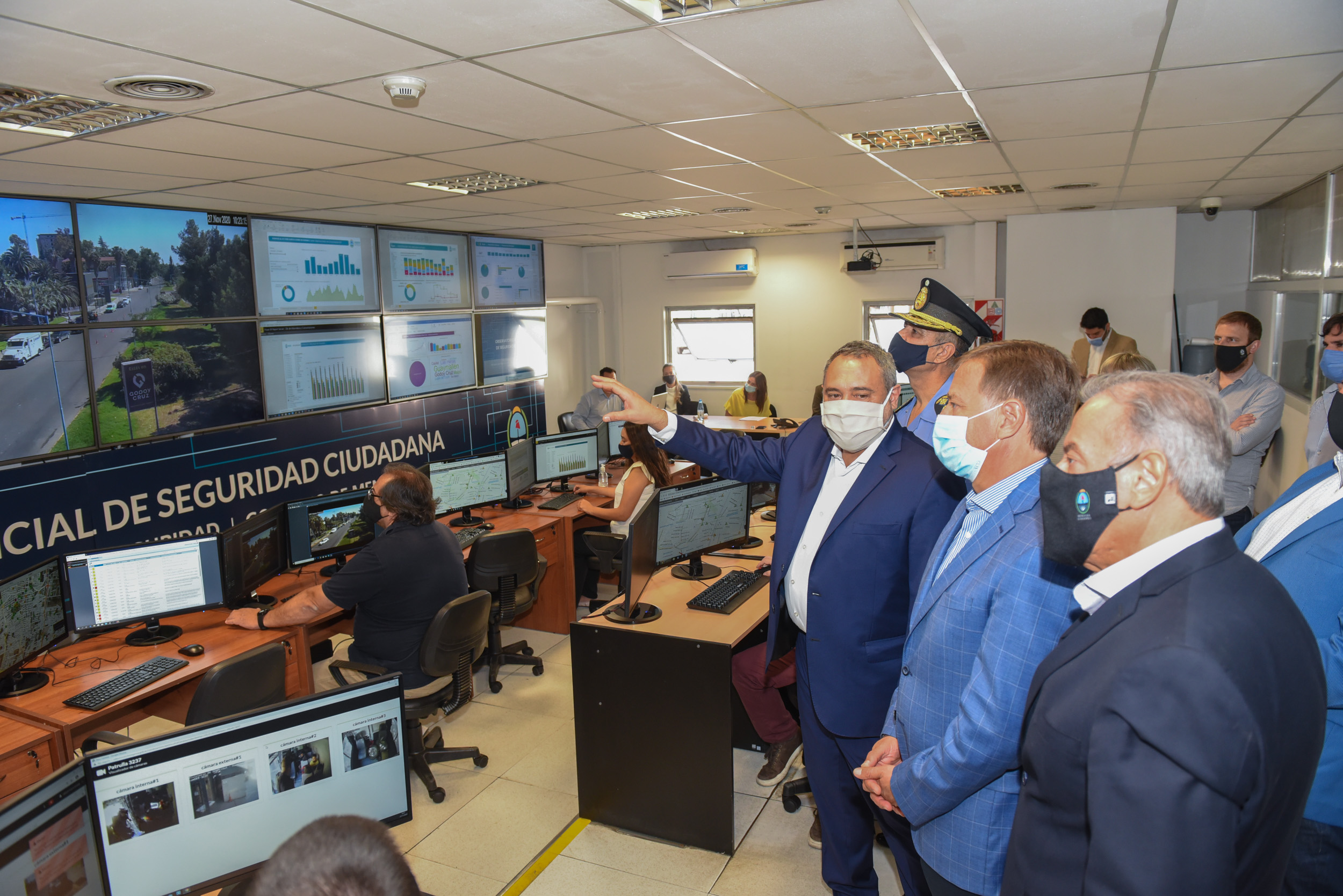 Suarez recorrió el Observatorio Provincial de Seguridad Ciudadana : Prensa  Gobierno de Mendoza