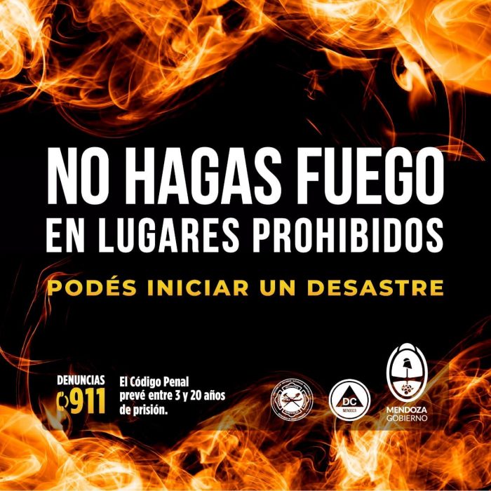 Ola de calor: cómo evitar incendios forestales en Mendoza 