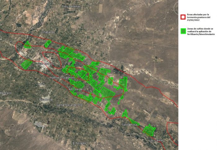 Fertilizarán zonas afectadas por granizo en San Martín y Santa Rosa