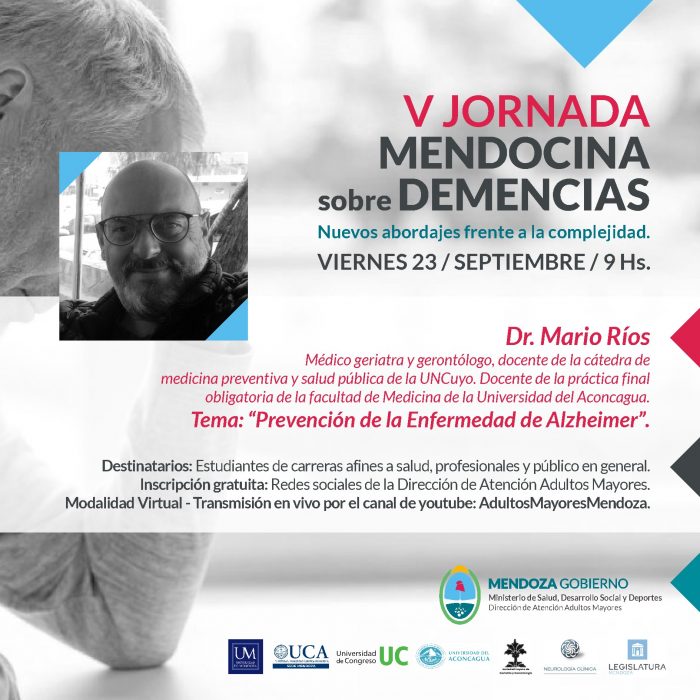 Desde Adultos Mayores de Mendoza dictarán jornadas sobre Alzheimer